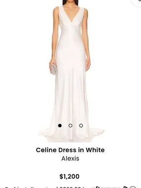 Alexis Celine Elegant V-Neck White Maxi Dress *Worn Once & Looks Like New*
